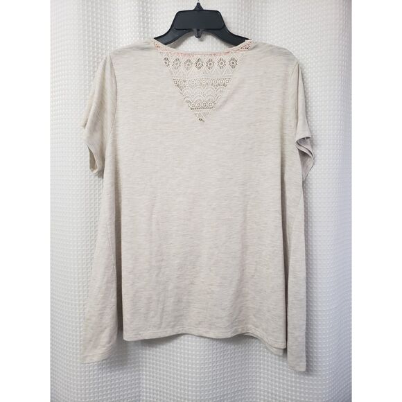 Womens Size 14/16W Top with Owl Embellishment Crochet Lace on Back Summer Plus - Picture 5 of 7